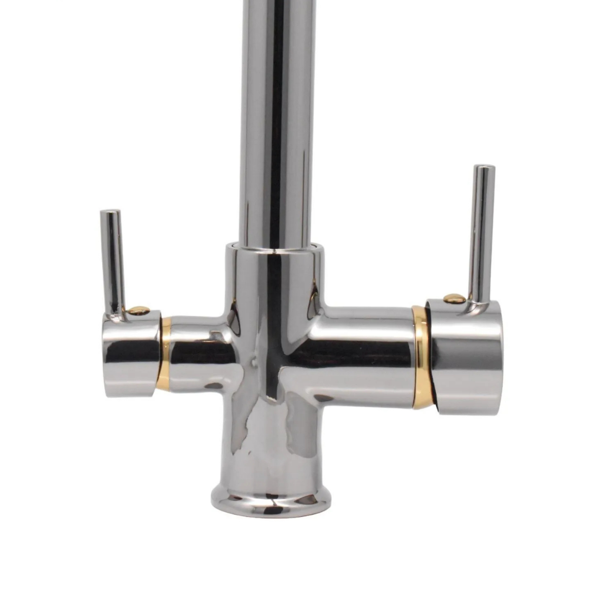 3 Yollu Mutfak Eviye Bataryası Füme Gold Arıtma Çıkışlı Batarya