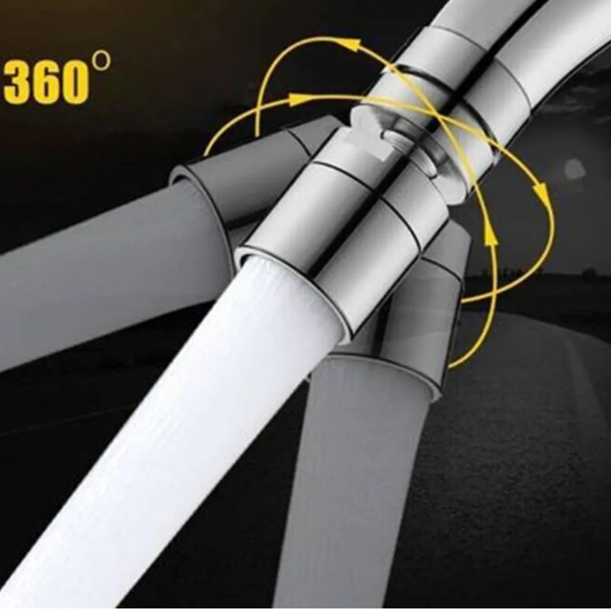 360 Derece Oynar Başlıklı Çubuk Kol Mutfak Evye Bataryası