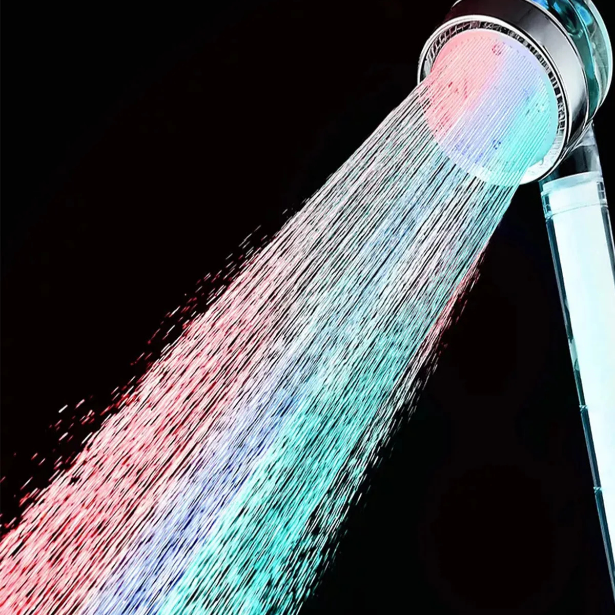 Rgb Led Işıklı Filtreli Tasarruflu Duş Başlığı Isıya Göre Renk Değiştiren Başlık