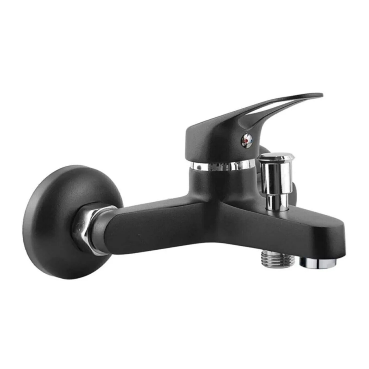 Siyah Mix Banyo Duş Bataryası Aç Kapa Çift Girişli Garantili