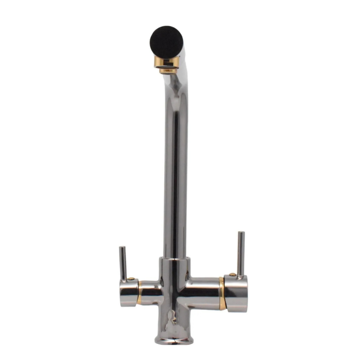 3 Yollu Mutfak Eviye Bataryası Füme Gold Arıtma Çıkışlı Batarya