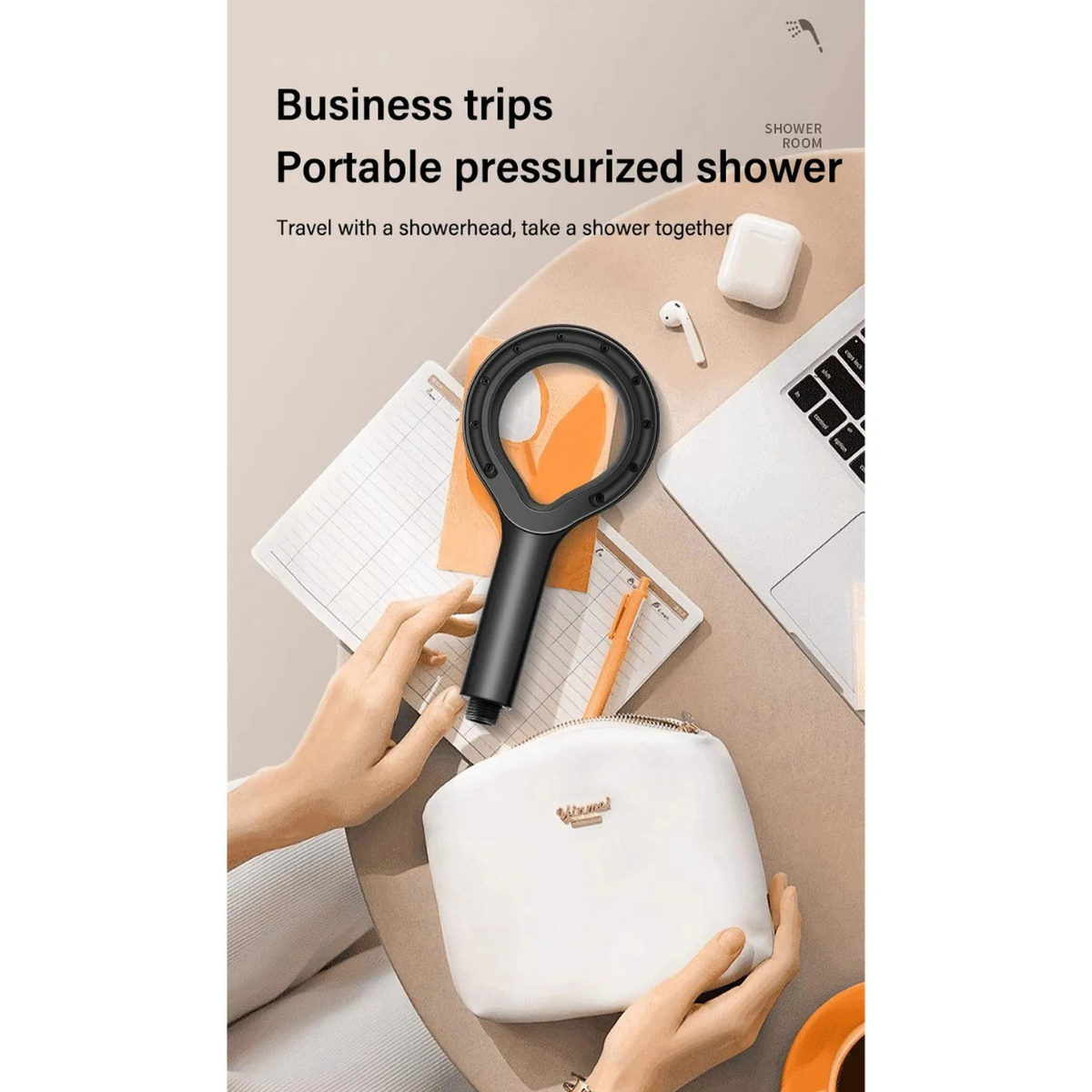 Super Sonic Su Tasarruflu Siyah Turbo Jet Banyo Duş Başlığı El Duşu