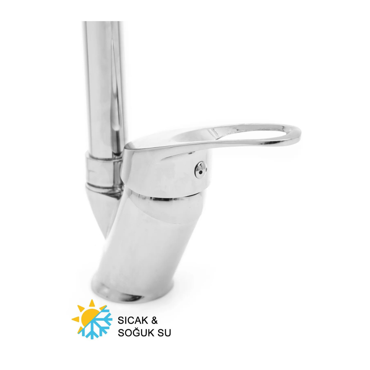 Krom Mix Kuğu Borulu Mutfak Eviye Bataryası Oynar Perlatörlü