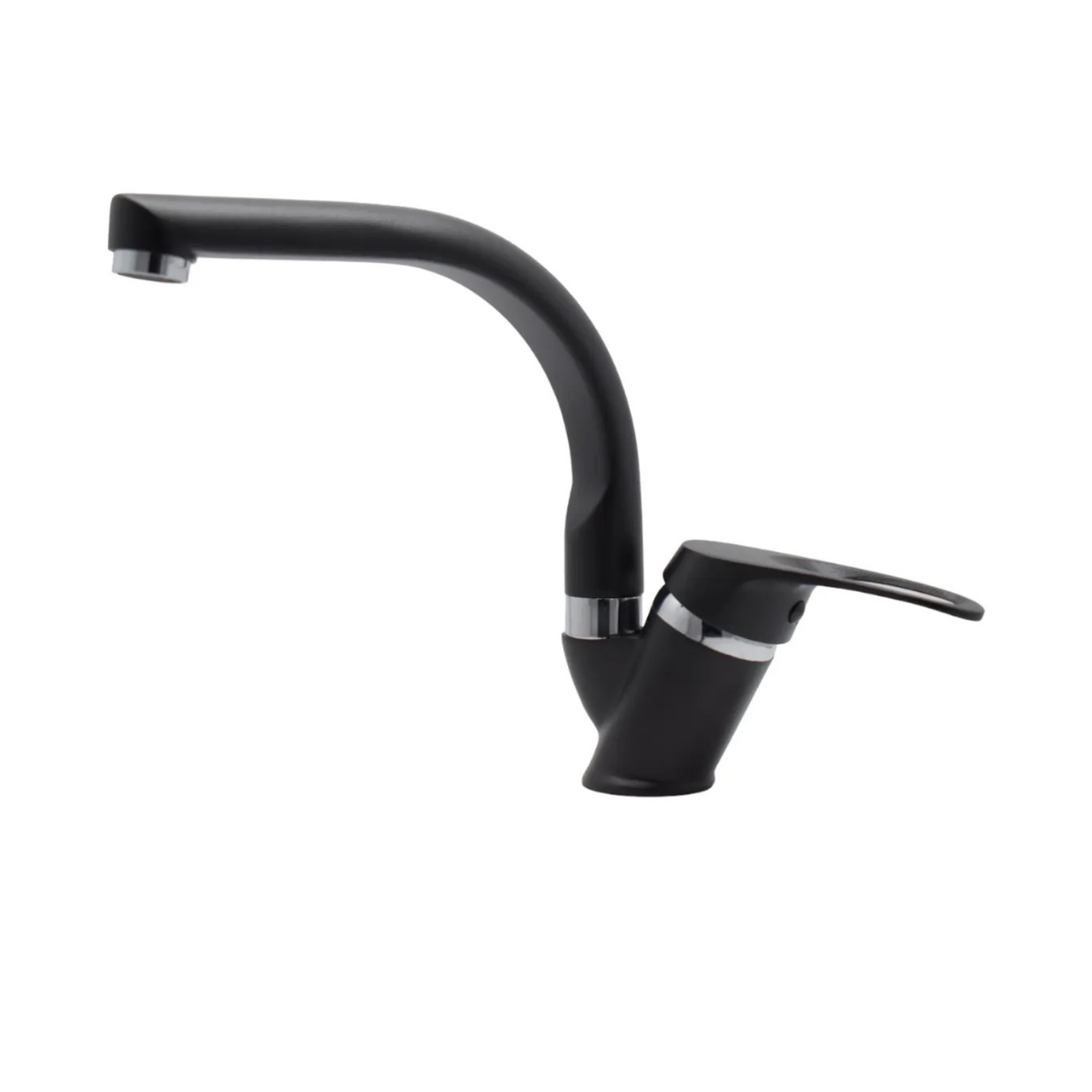 Tyal Siyah Kısa Mix Aç Kapa Banyo Lavabo Bataryası