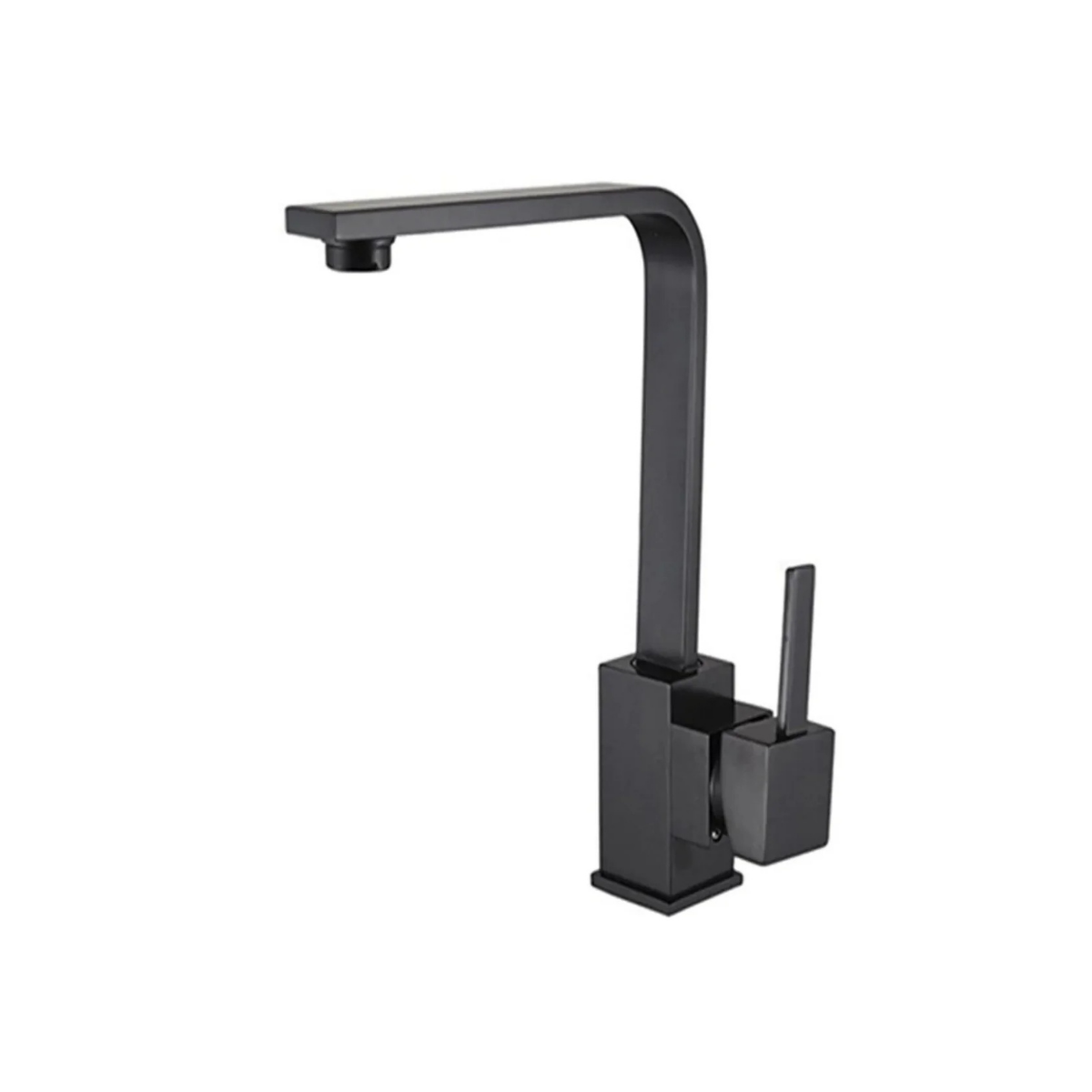 Mat Siyah Mix Kare Mutfak Evye Bataryası Aç Kapa Garantili Mutfak Dekoratif Musluk