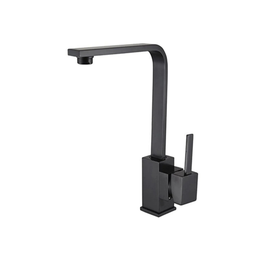 Mat Siyah Mix Kare Mutfak Evye Bataryası Aç Kapa Garantili Mutfak Dekoratif Musluk