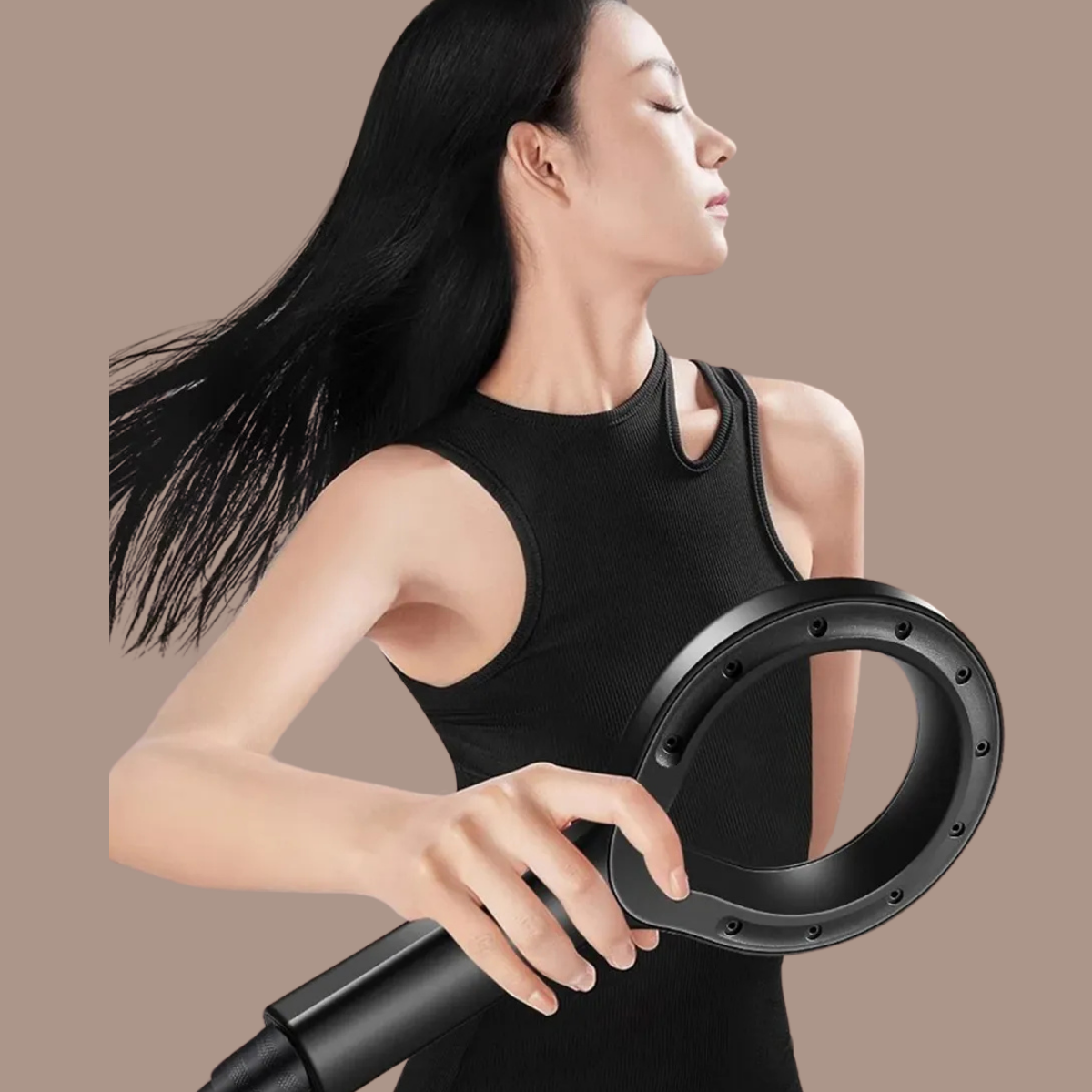 Super Sonic Su Tasarruflu Siyah Turbo Jet Banyo Duş Başlığı El Duşu